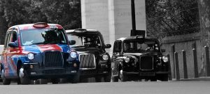Three London taxis and the perfect transport method to meet an Asian masseuse for a professional massage
