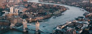 Birdseye eye view across London where you book an outcall massage