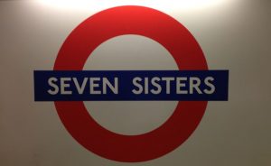 Seven Sisters underground sign
