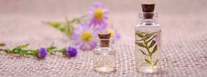 Massage oils in a bottle